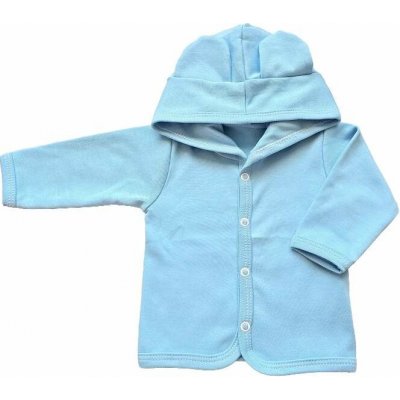 Kojenecká bavlněná mikinka s kapucí modrá – Zboží Mobilmania