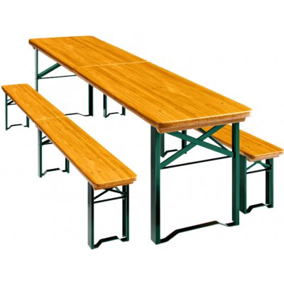 Jurhan Pivní set MAXI sklápěcí, 220cm, přírodní hnědá – Zbozi.Blesk.cz