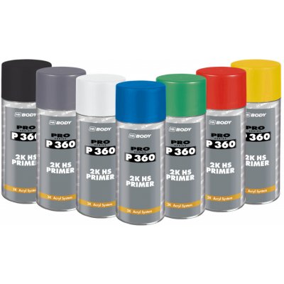 HB BODY fill 360 2: 1 plnič / antikorozní základ ve spreji šedý, 400ml – Hledejceny.cz
