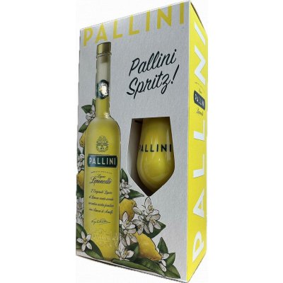 Pallini Limoncello 26% 0,5 l (dárkové balení 1 sklenice) – Hledejceny.cz
