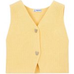 Mayoral dívčí pletená vesta na knoflíky žlutá – Zboží Dáma