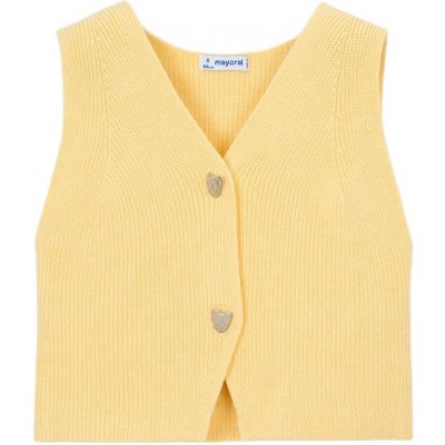 Mayoral dívčí pletená vesta na knoflíky žlutá – Zboží Dáma