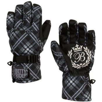 Betty Rides Lucky plaid glove black plaid