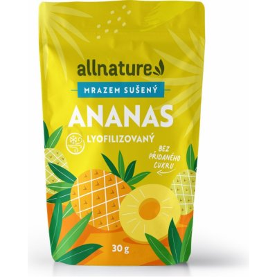 ALLNATURE Ananas sušený mrazem kousky 30 g – Zboží Mobilmania