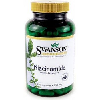 Swanson Niacin Niacinamid 500 mg 250 kapslí