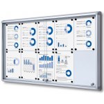 Jansen Display Interiérová vitrína 10xA4, posuvné dveře, metalová záda, 1160 x 675 mm – Zboží Živě