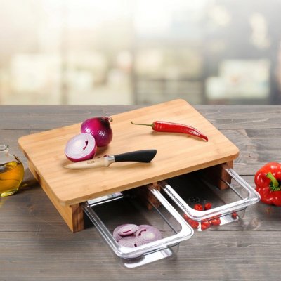Die moderne Hausfrau Bambusové prkénko na krájení s miskami – Zboží Dáma