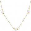 Náhrdelník SILVEGO Zlatý náhrdelník s pravými perlami PRG0026NGYWP
