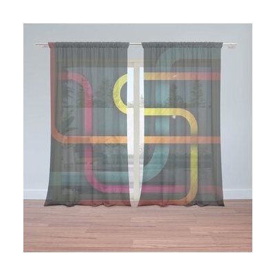 Sablio Záclony Barevné klikyháky: 2ks 150x250cm – Hledejceny.cz