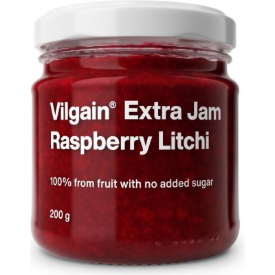 Vilgain Extra Jam malina s liči bez přidaného cukru 200 g