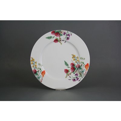 Bohemia Porcelán 1987 Talíř mělký 25 cm Nina Kvetoucí louka motiv A CBB