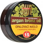 Vivaco Sun Glitter effect opalovací máslo s bio arganovým olejem SPF15 200 ml – Hledejceny.cz