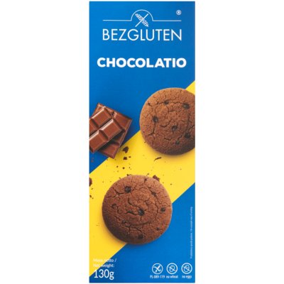 BEZGLUTEN Sušenky Chocolatio čokoládové cookies bez lepku 130 g