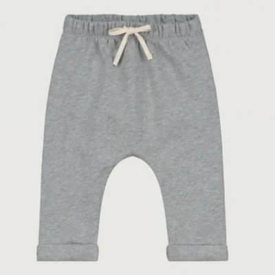 GRAY LABEL Tepláčky pro miminko GOTS Grey Melange – Sleviste.cz