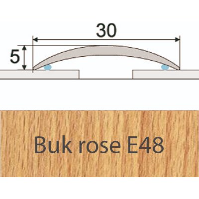 PROFIL Team Přechodový profil E48 30 mm x 1 m buk rose – Zbozi.Blesk.cz