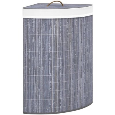 Nabytek XL Rohový bambusový šedý 60 l – Zboží Mobilmania