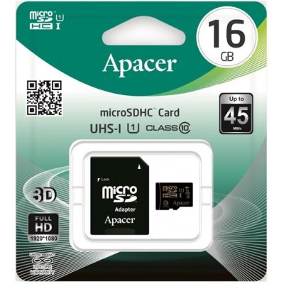 Apacer microSDHC 16 GB UHS-I U1 AP16GMCSH10U1-R