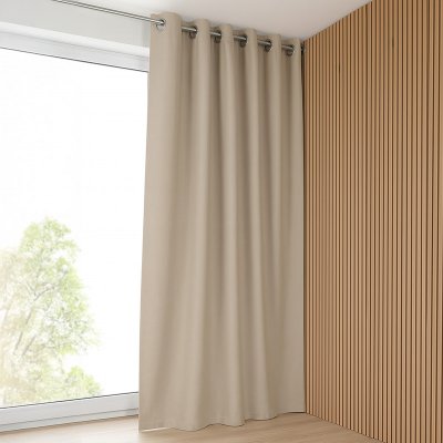 Takoy Zatemňovací závěs 140x250 s kroužky pískový-HT-00479 | 140 x 250 cm – Hledejceny.cz