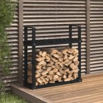 VidaXL Masivní borovice 110 x 35 x 108,5 cm černý – HobbyKompas.cz