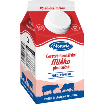 Moravia Mléko farmářské plnotučné 3,5% 0,5 l – Zboží Dáma