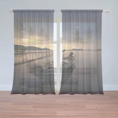 Záclony Loďka na jezeře 2: 2 ks - 150x250 cm - Sablio – Hledejceny.cz