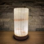 Svícen z přírodního kamene vysoký světlý L – Zboží Dáma