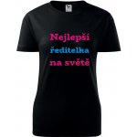 Černé dámské tričko nejlepší ředitelka dárek pro ředitelku – Zboží Dáma