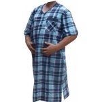 Xcena noční košile krátký rukáv káro modrá – Zboží Dáma
