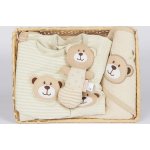 New Baby 4-dílný kojenecký dárkový set z BIO bavlny béžová – Zboží Dáma