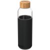 Láhev na pití Quokka FLOW Skleněná láhev se silikonovým povrchem BLACK 660 ml