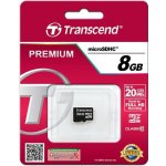 Transcend MicroSDHC karta 8GB Class 10 8GB, bez adaptéru; TS8GUSDC10