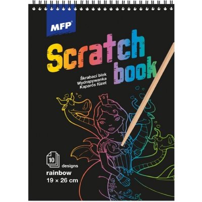 MFP 1032110 Škrabací obrázek blok 10l mix duha – Zboží Mobilmania