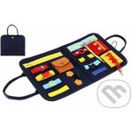 Teddies Edukační penál filc zapínání a otevírání zipů a knoflíků v sáčku 24x27x4cm – Hledejceny.cz