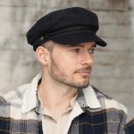 KRUMLOVANKA Černá námořnická kapitánka-Fisherman style Herrigbone Ba-33443160-500 – Zboží Dáma