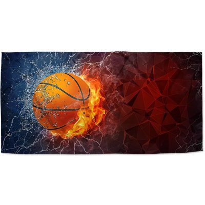 Sablio Ručník s potiskem Basketbalový míč 70 x 140 cm – Hledejceny.cz