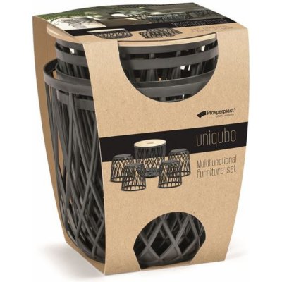 Prosperplast UNIQUBO set 4+1 univerzálních košů antracit – Zboží Dáma
