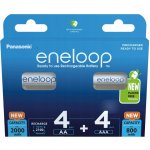 Panasonic Eneloop AA 2000mAh 4ks, AAA 800mAh 4ks BK-KJMCDE44E – Zboží Živě