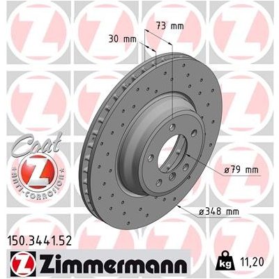 Brzdový kotouč ZIMMERMANN 150.3441.52 – Hledejceny.cz