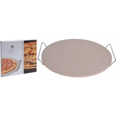 Pizza kámen do trouby nebo na gril s rukojeťmi 33 cm KO-404001340