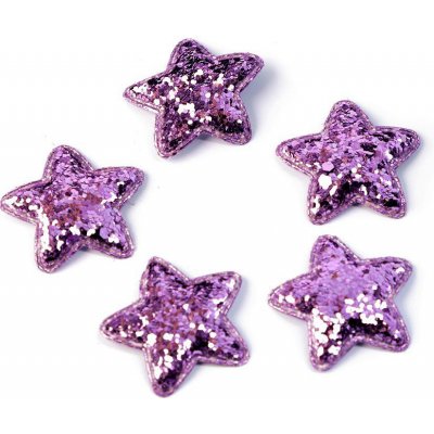 Prima-obchod Hvězda s glitry Ø35 mm barva 7 fialová lila