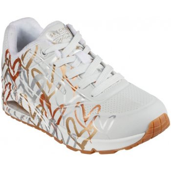 Skechers Uno Metallic Love white/gold bílá