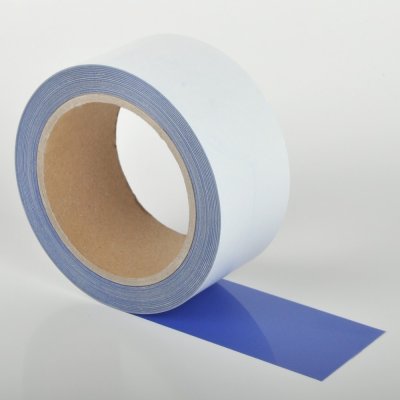 Extra tenká podlahová páska odolná proti znečištění WT-5229, permanentní – polyester, modrá, 50 mm × 15 m – Zboží Mobilmania