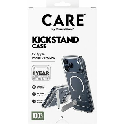 PanzerGlass CARE kryt Apple iPhone 17 Pro Max Kickstand stříbrný/bílý MagSafe CR63528 – Zboží Živě