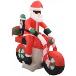 Vánoční nafukovací Santa Claus na motorce s LED IP44 160 cm 289304 – Hledejceny.cz