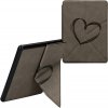 Pouzdro na čtečku knih KW Mobile Origami Nubuk Brushed Heart KW6005701 pro Amazon Kindle Paperwhite 5 2021 šedé