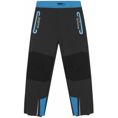 Kugo softshellové kalhoty+fleece HK1665 tmavě šedá s modrou – Zboží Mobilmania