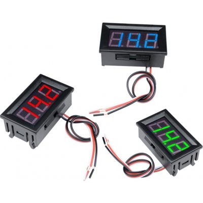 Digitální voltmetr do panelu DC 0 - 30 V - 0,56 " - modrá – Hledejceny.cz