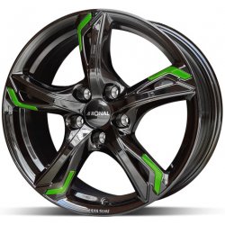 Ronal R62 7,5x17 5x108 ET45 jetblack green