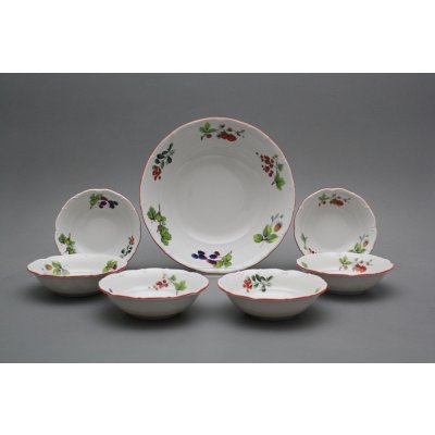 Bohemia Porcelán 1987 Ofélie Lesní plody 7 ks – Zboží Dáma