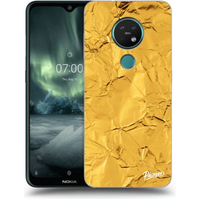 Pouzdro Picasee silikonové Nokia 7.2 - Gold čiré – Zboží Mobilmania